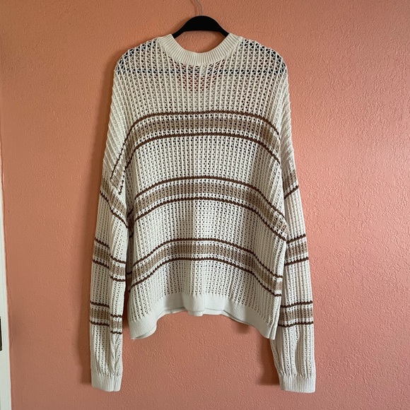 Old Navy Crochet Sweater striped size XL tall - Picture 3 of 5